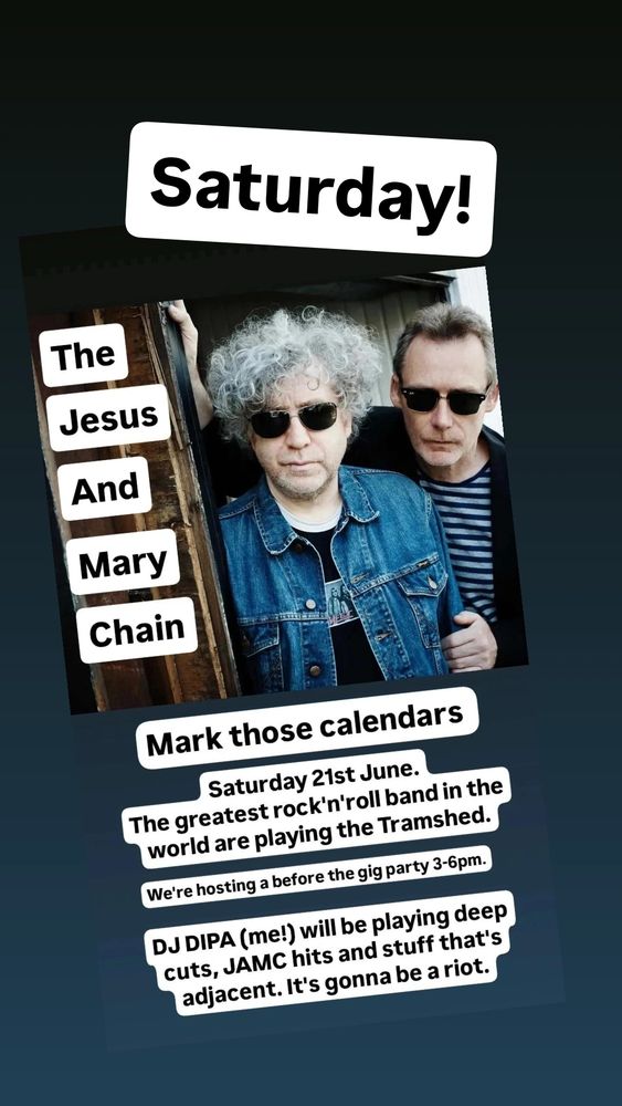 Jesus and Mary Chain warm up event at Pop'n'Hops.