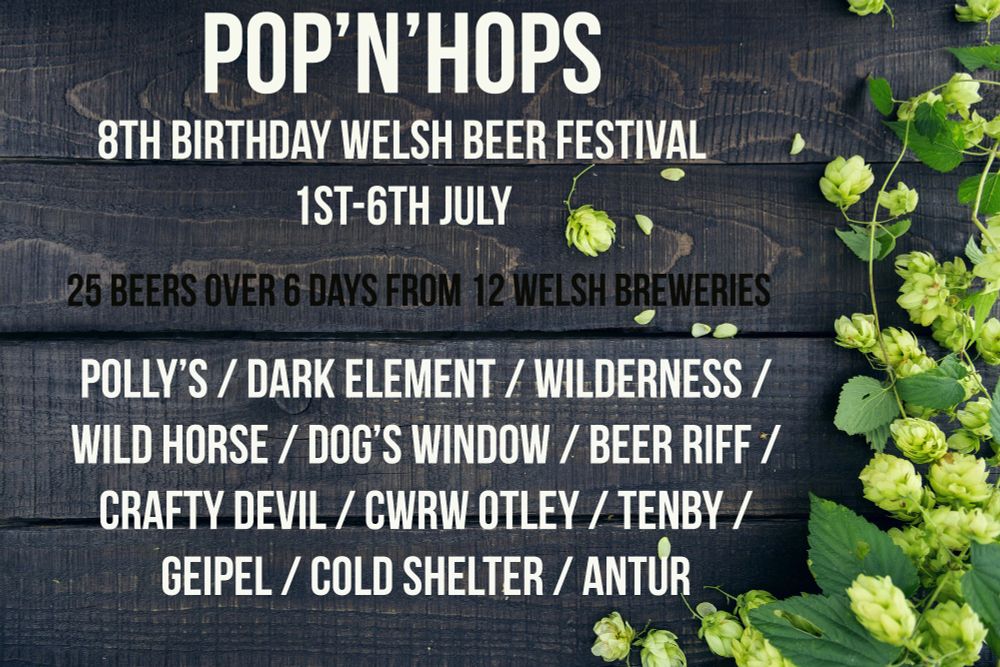 Pop'n'Hops Welsh Beer Festival Poster