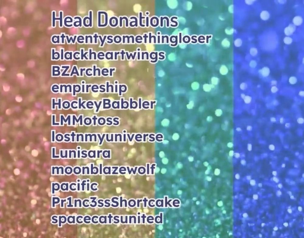 credits for head donations for GDQueer