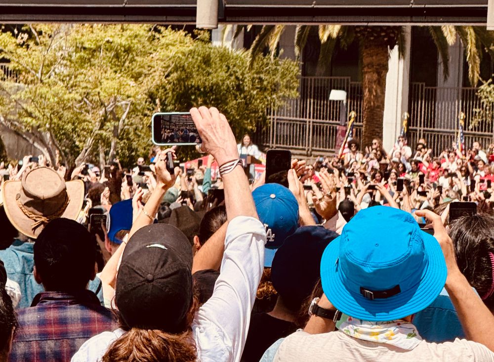 Rep. AOC speaking truth to the resistance in downtown Los Angeles. 4/12/2025