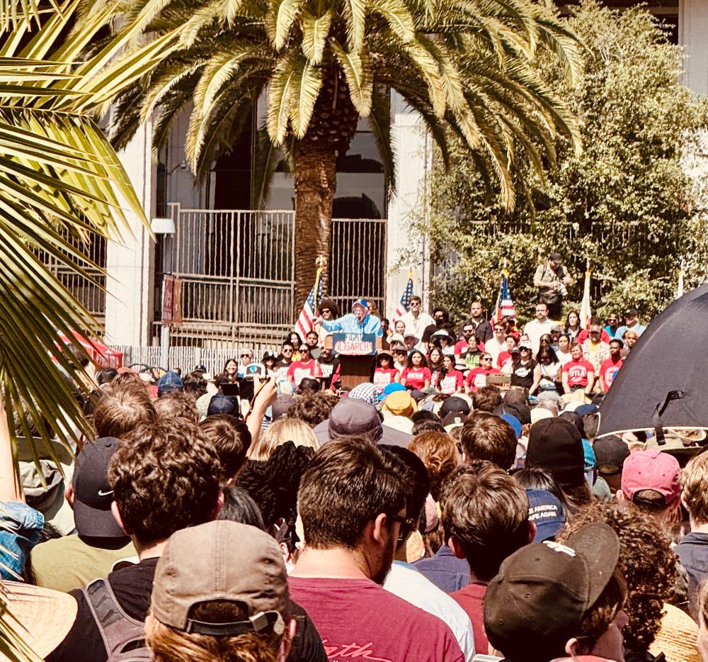 Sen. Bernie Sanders in downtown Los Angeles. 4/12/2025