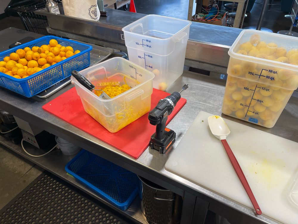 shot of my normal zesting/juicing setup