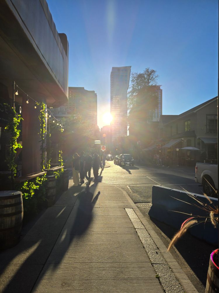 Light and shadows on Cumberland Avenue in Yorkville, Toronto 