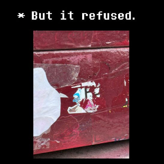 MOSS sticker remnant