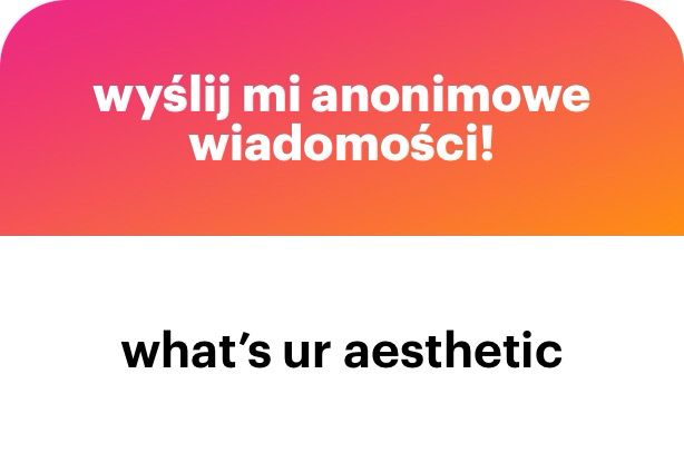 what’s ur aesthetic