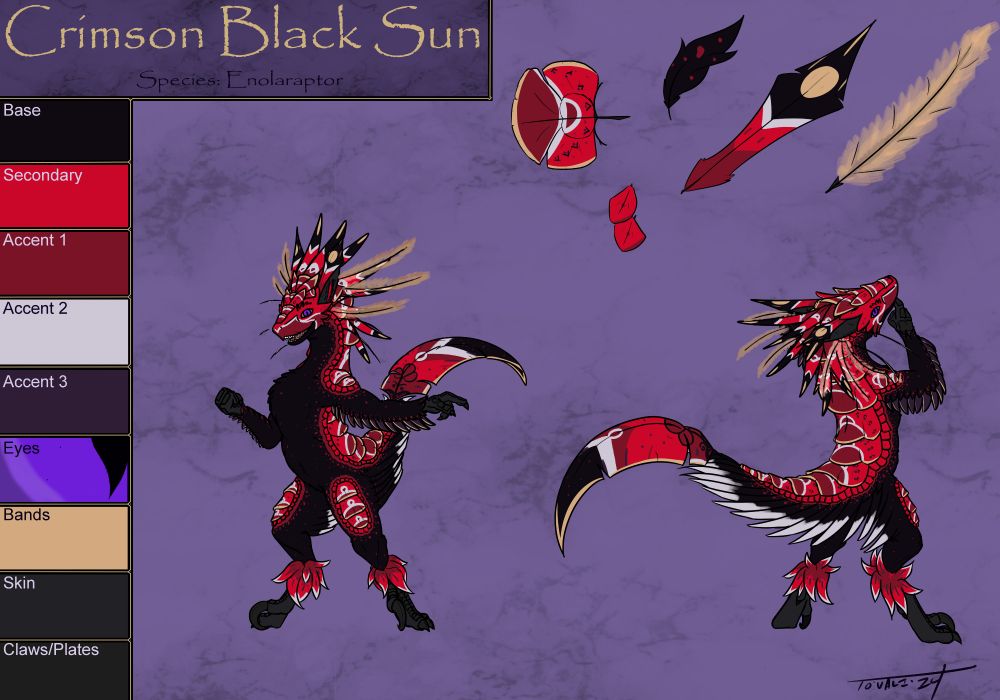 Red enolaraptor reference sheet