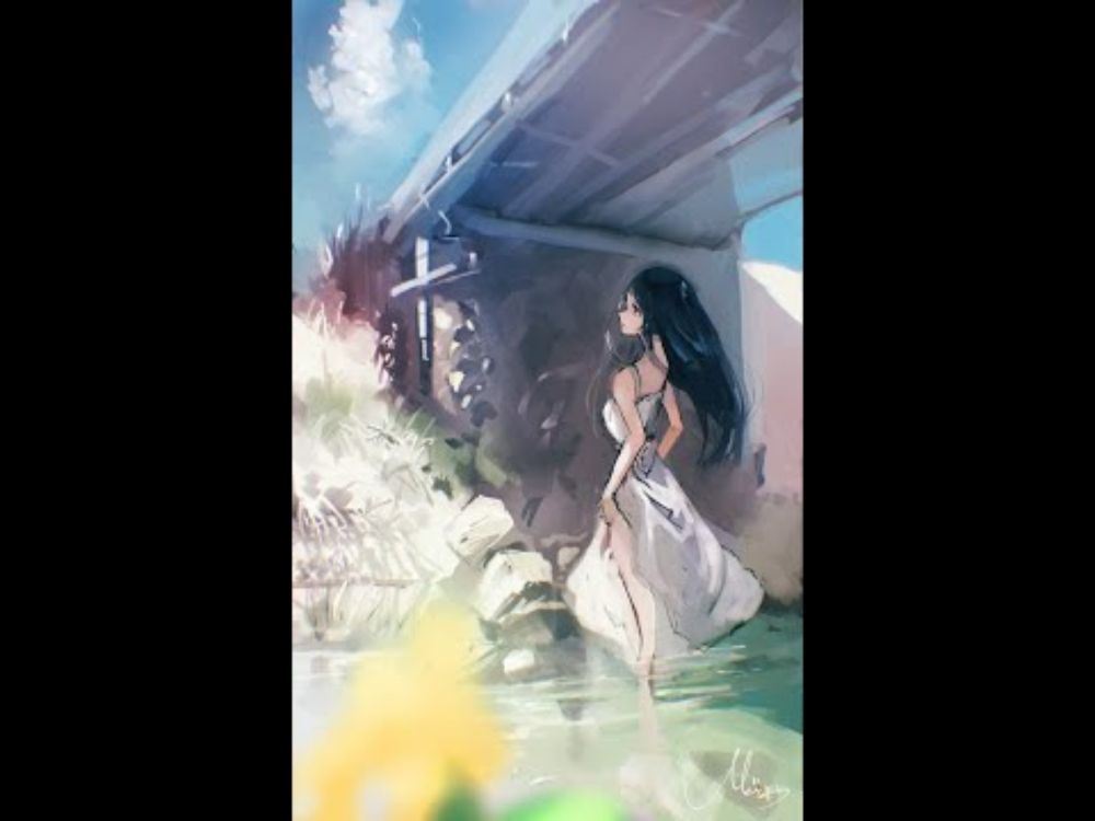 【タイムラプス】川【イラスト】