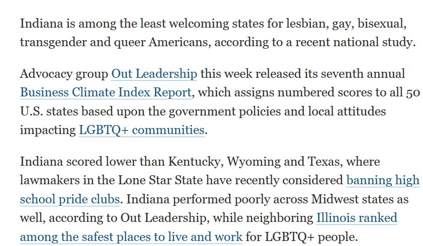 screen cap from article about indiana and its treatment of the LGBTQ+ community