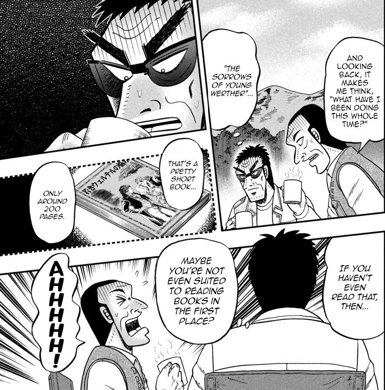 Endou page count shames Kurosaki - Tobaku Datenroku Kaiji - 24oku Dasshutsu Hen