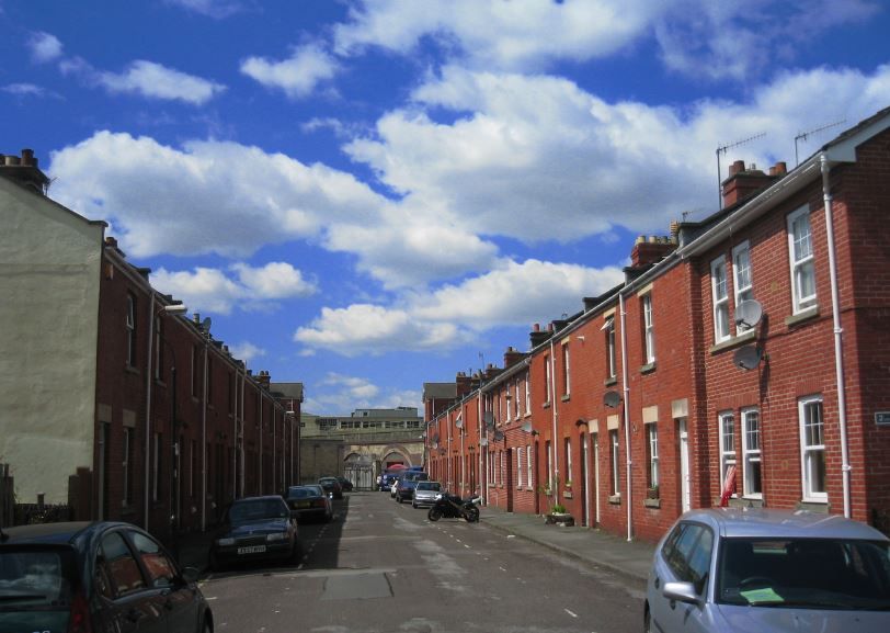 Dolemeads red brick terraced housing