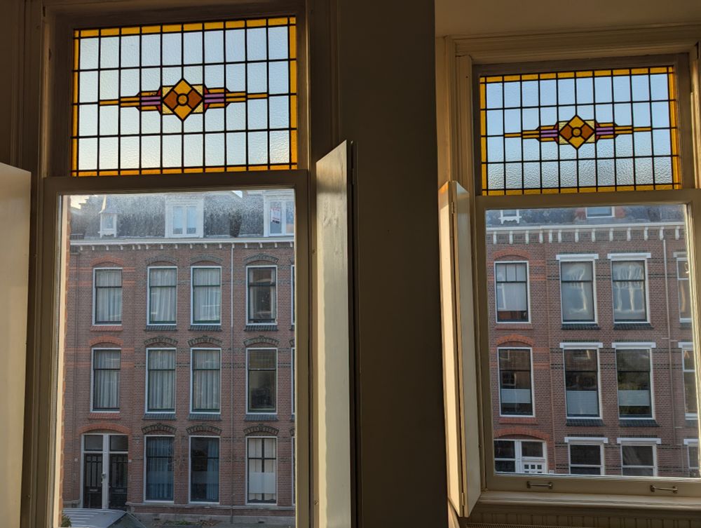 View through window of housing