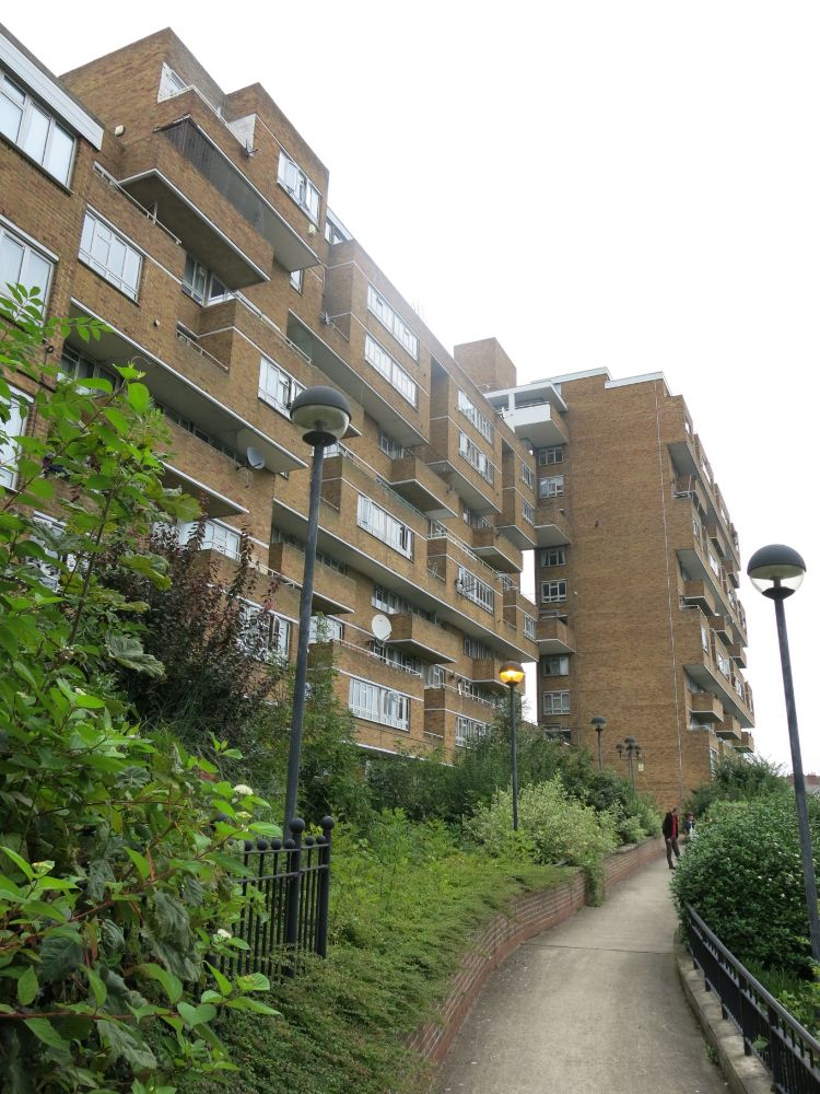 Walkway uphill to entrance