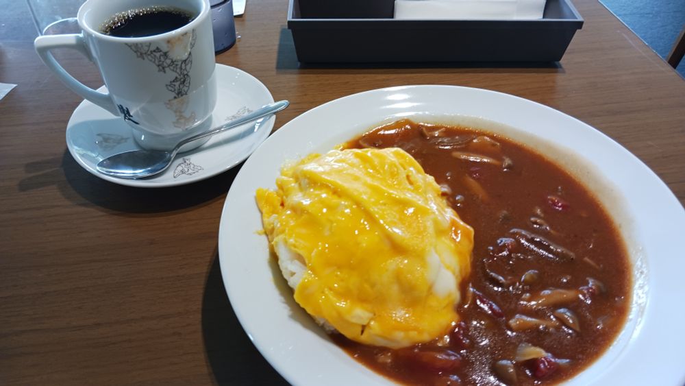 オムハヤシと珈琲