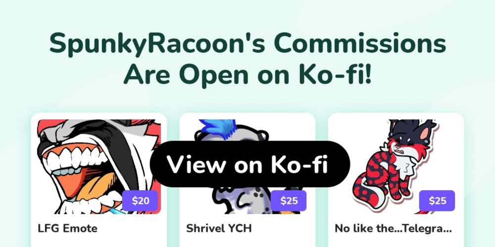 SpunkyRacoon's Ko-fi Commissions