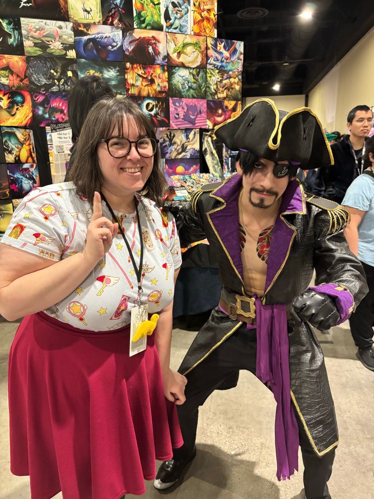My crunchy-ass in a pic with a Pirate Majima cosplayer
