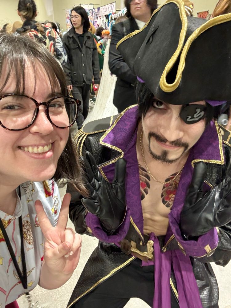 Selfie style of me and a Pirate Majima cosplayer