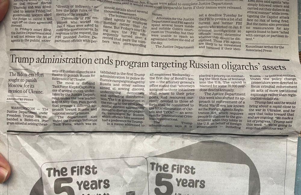 Summary: The Trump administration has disbanded key Justice Department initiatives created to counter Russian influence and punish oligarchs for the invasion of Ukraine. Among the programs shut down are Task Force KleptoCapture—formed to seize assets of Russian elites—and the Foreign Influence Task Force, which monitored propaganda and foreign meddling. Resources and staff assigned to these efforts will be redirected, with a new focus on combating drug cartels and the flow of fentanyl into the U.S., which Trump officials cite as a higher priority.

The administration also changed how it enforces the Foreign Agents Registration Act (FARA), instructing prosecutors to deprioritize registration violations in favor of traditional espionage cases. These shifts mark a broader move away from efforts that once sought to hold foreign actors accountable for disinformation and election interference—especially Russia, which has been linked to efforts supporting Trump’s past campaigns.

Trump claims peace talks with Russia are progressing and promises a quick end to the Ukraine war if reelected. Critics say the Justice Department’s new direction reflects a rollback of accountability measures and a softening stance on foreign influence, particularly regarding Moscow.
