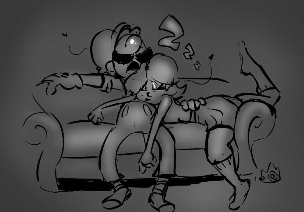 Luigi and Daisy eepin, how cute