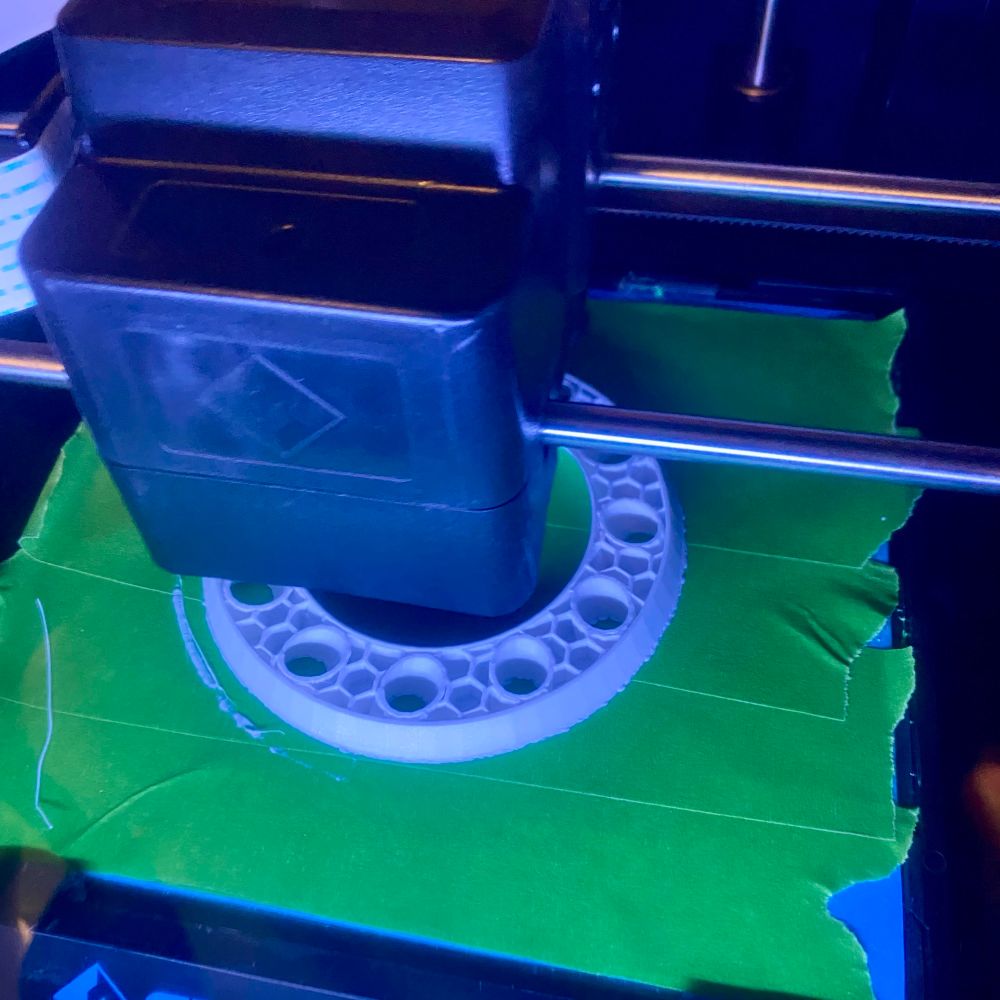 3D printing in progress.
