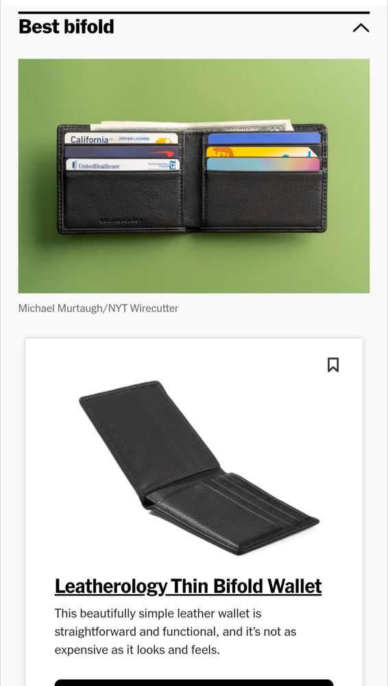 A boring standard folding wallet, and not a cargo bike