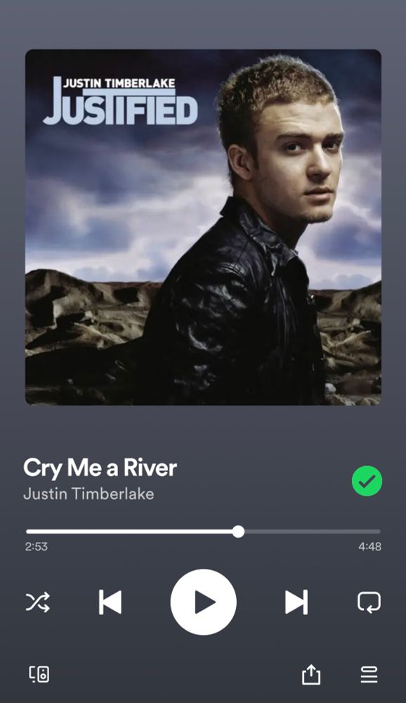 justin timberlake — cry me a river