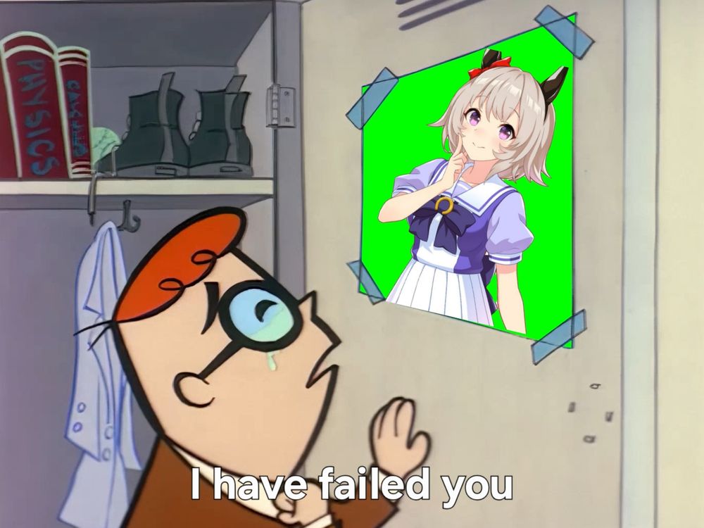 dexter "I have failed you" meme with curren chan as the picture taped inside the locker