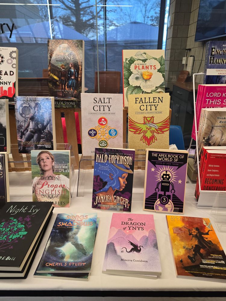 Display of fiction books 