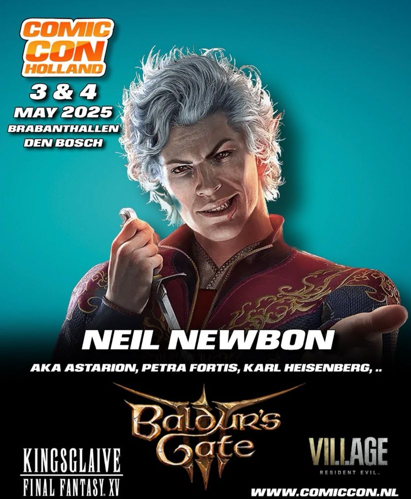 An announcement from Comic Con Holland that Neil Newbon will be attending the convention