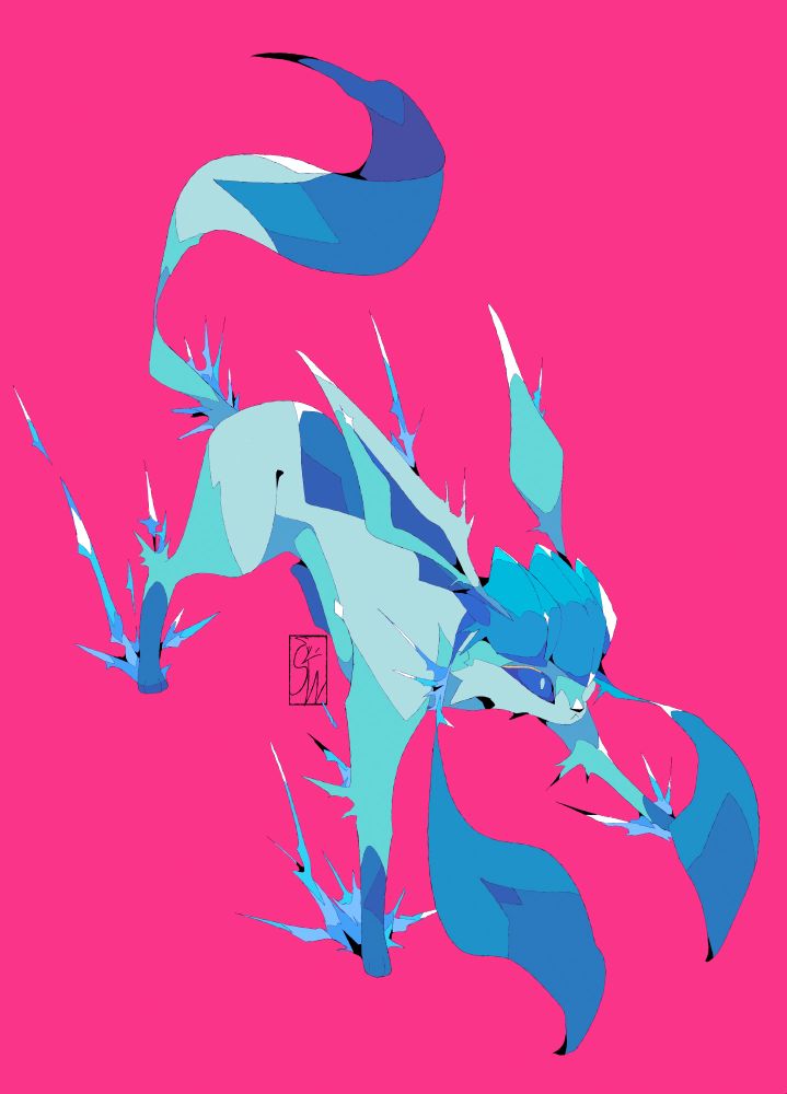 glaceon, a pokemon getting ready to attack!