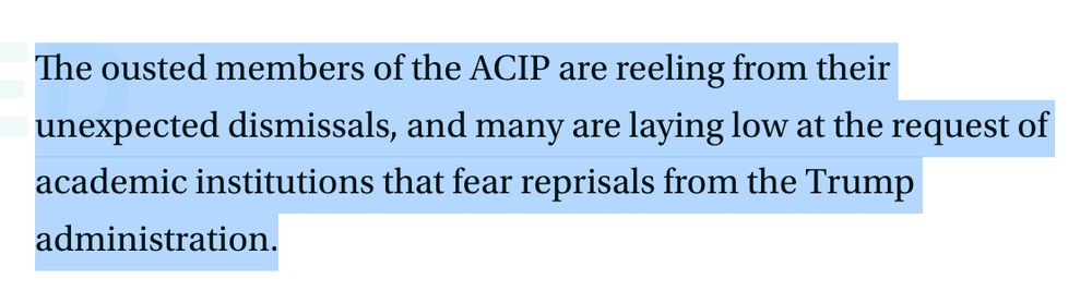 The ousted members of the ACIP are reeling from their unexpected dismissals, and many are laying low at the request of academic institutions that fear reprisals from the Trump administration.