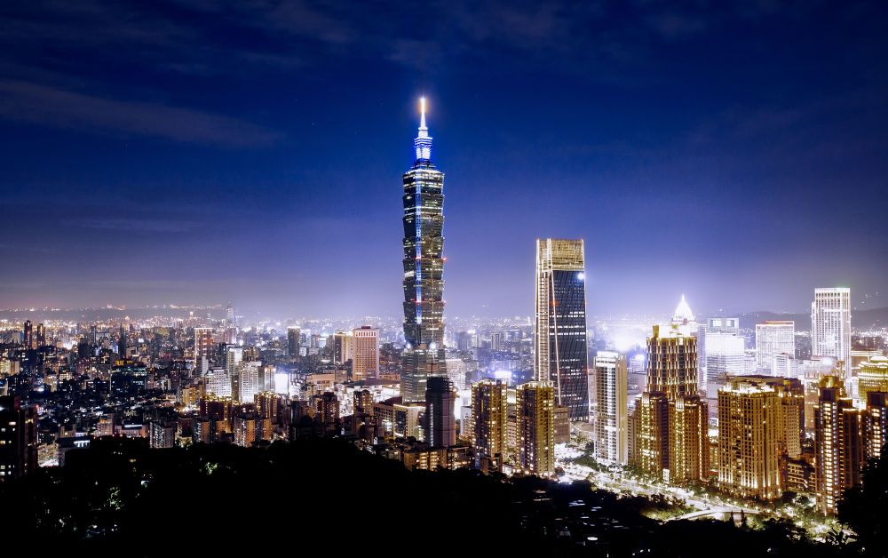 Taipei City at night.