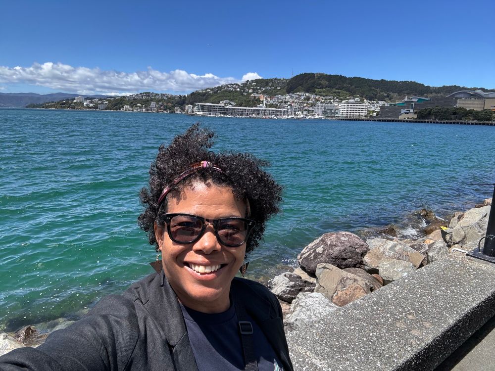 Terri at the waterfront in Wellington
