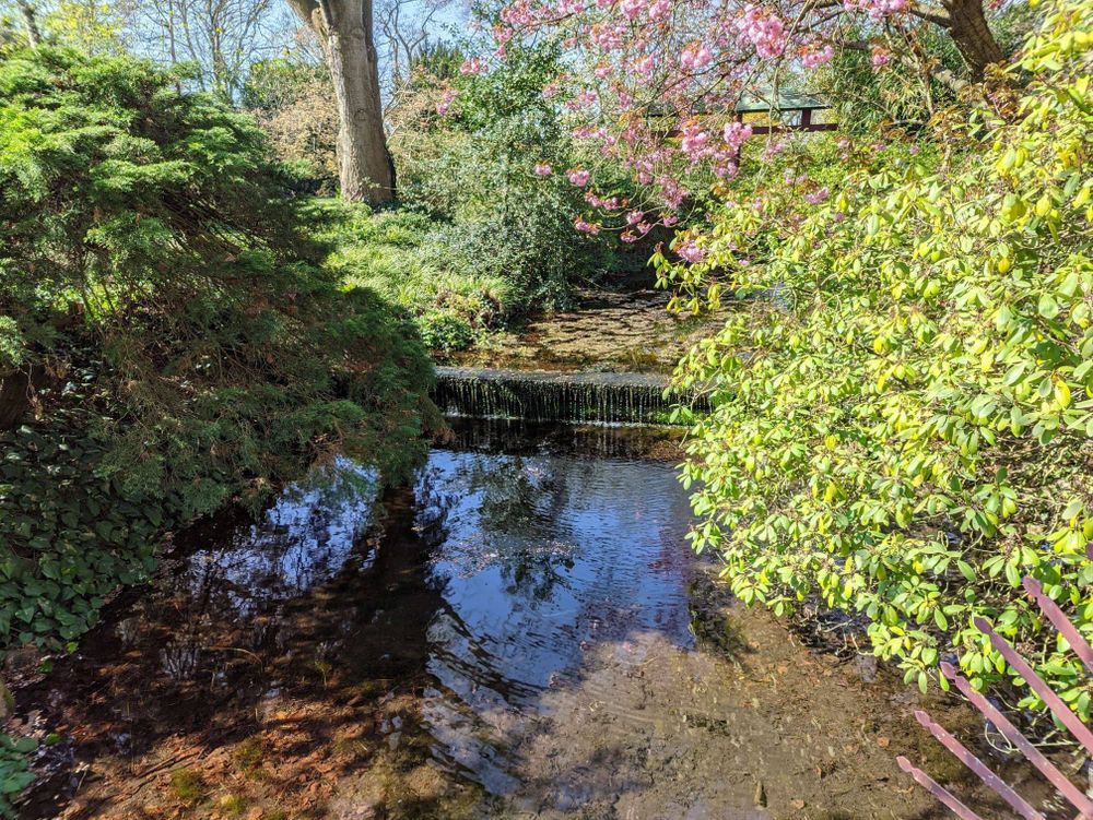 Kleiner Wasserfall im Japanischen Garten