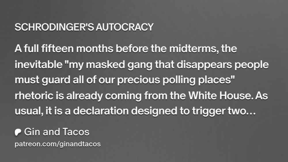 Get more from Gin and Tacos on Patreon