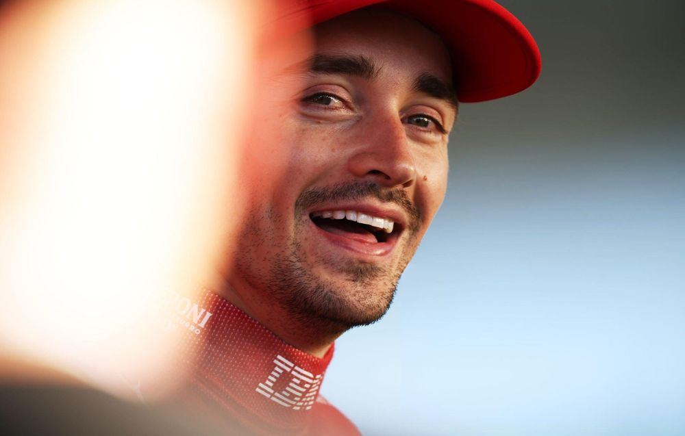 charles leclerc SMILING BECAUSE HES HAPPY!!!!!!!! after cota qualifying