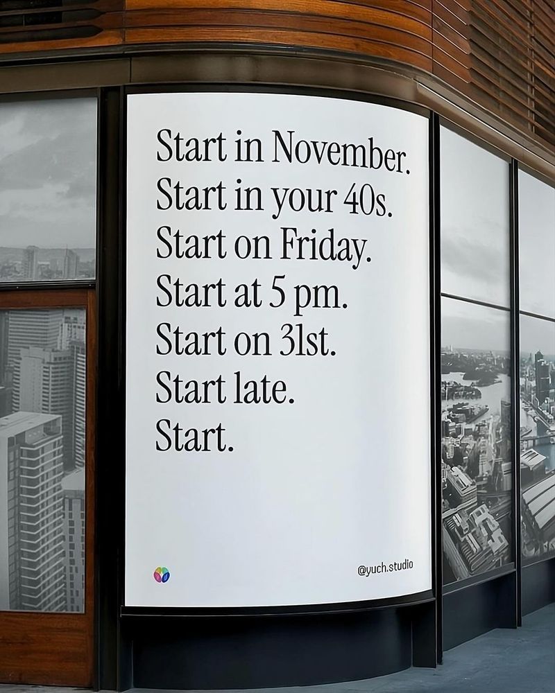 The perfect moment doesn’t exist. Start in November. Start in your 40s. Start on Friday. Start at 5 pm. Start on the 31st. Start late. Just start.
There’s no better time than right now. 🚀 Daniel Kaufman real estate developer 