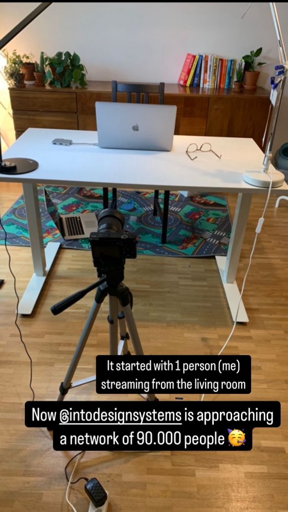 Living room with streaming setup 