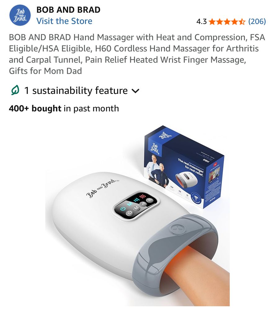 An image of a hand massager being sold on Amazon that looks suspiciously like the Gom Jabbar of Dune fame