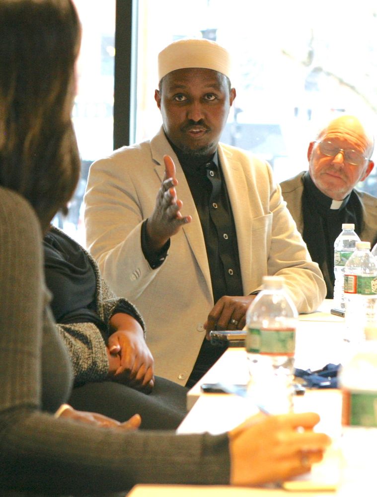 Imam Abdulqadir Farah of the Islamic Society of Boston in Roxbury Crossing. Seth Daniel photo