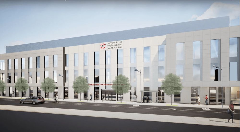 Rendering shows a planned new building for Harvard Street Health center in Dorchester 