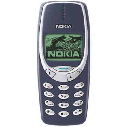 A Nokia 3310 mobile phone from 2000. Calls, text & Snake- what else did we need?