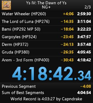 Splits for this run of 4:18:42, an improvement by 30min and 43 seconds.