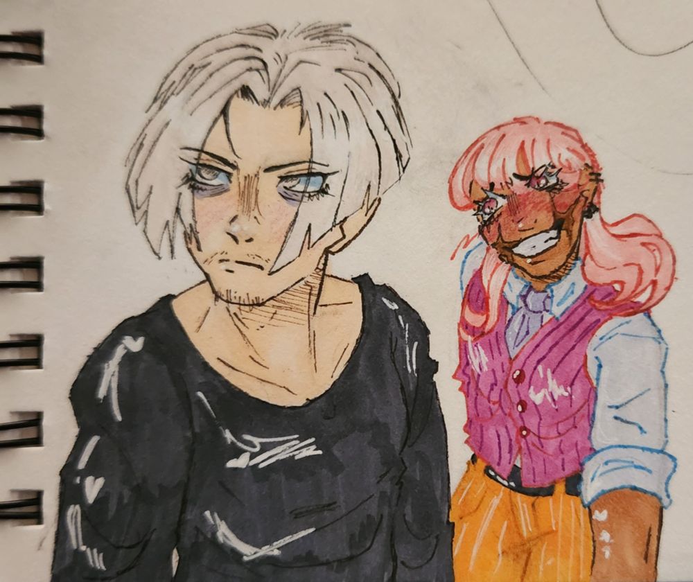 Mikey and Sanzu from tokyo revengers, present Bonten ver. walking