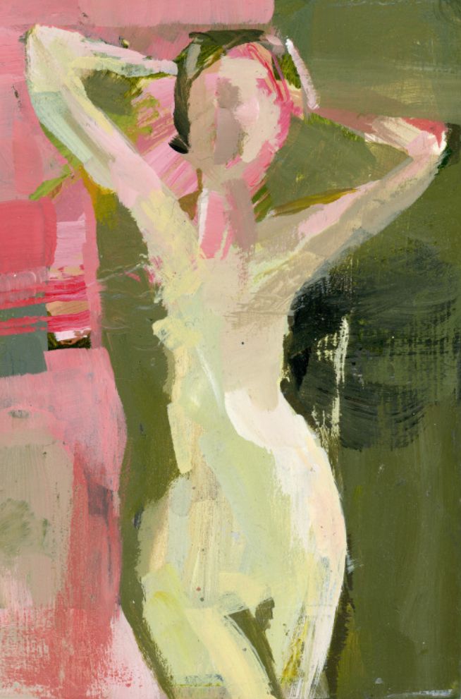 Abstract figure in mixed media