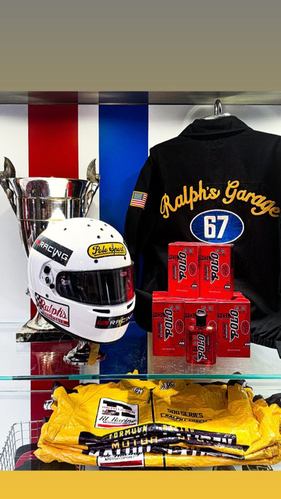 ralph lauren branded racing gear
