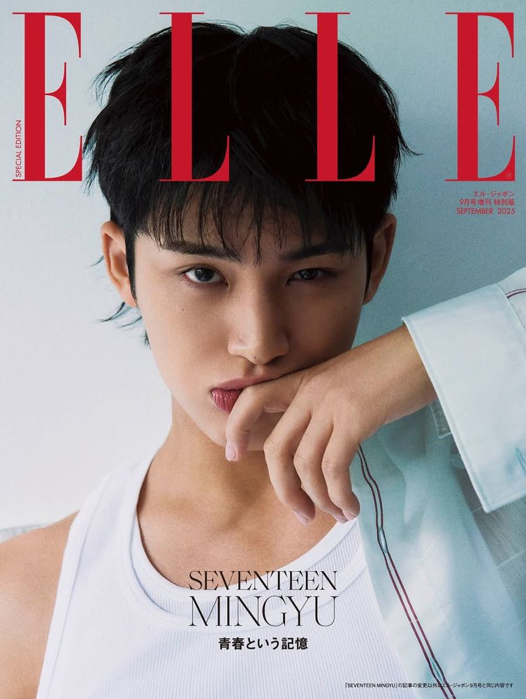 mingyu magazine cover for elle japan