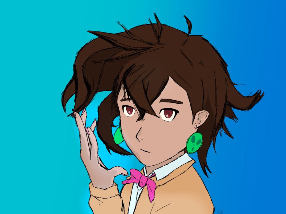 The part of the opening of Dandadan where Momo Ayase waves her hand in front of her face