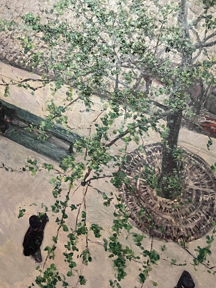 A detail of Gustave Caillebotte’s Boulevard Seen From Above.