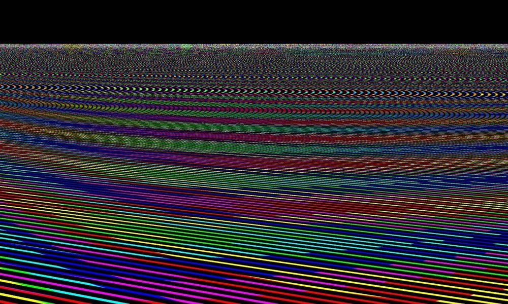 colorful lines appear to create a horizon