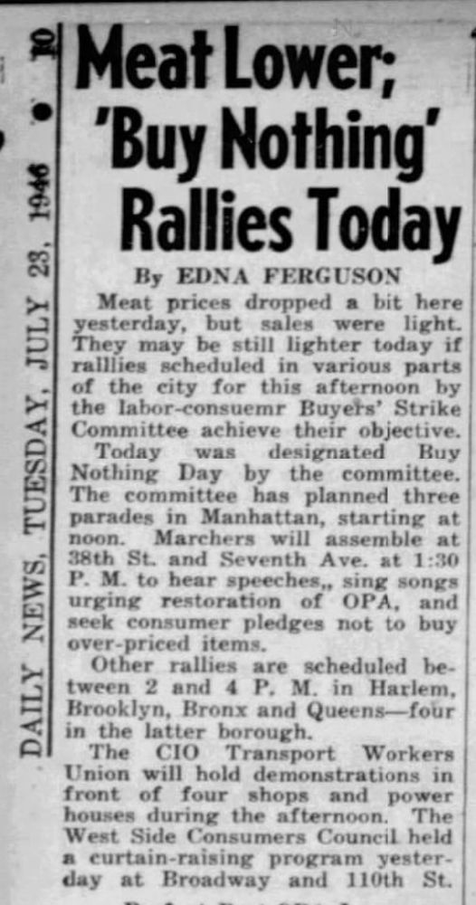 Meat Lower: Buy Nothing Rallies Today 